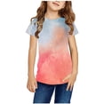 thumbnail image 2 of Plebaso T-Shirt à Manches Courtes pour Bébés Garçons Filles, Couleur Dégradée, Col Rond, Haut, Vêtements d'Été pour Bébé, 2 of 3