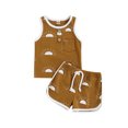 thumbnail image 1 of Xingqing Été Infant Baby Garçons Clothes Soleil Imprimé Sans Manches Veste Tops Shorts Sets, 1 of 7