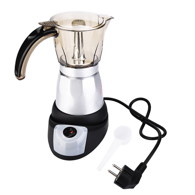 Espresso Maker, Electric Moka Pot, Large Capacity For Cafe Coffee Accessory Home 220V EU Plug
