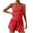 thumbnail image 1 of Yuyuzo Workout Romper for Women Sleeveless Short Jumpsuit Backless Yoga Rompers Atheletic Running Jumpsuits, 1 of 4
