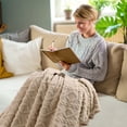 thumbnail image 1 of Fleece Blanket Throw 80 x 100 cm, Soft Warm Solid Colour Flannel, Lightweight Cozy Bedding or Sofa Throw, Machine Washable, 1 of 5