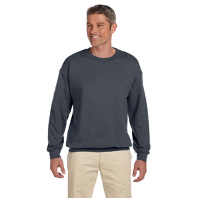 Gildan G180 Adult Heavy Blend 50/50 Fleece Crew - DARK HEATHER - XS