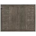 thumbnail image 4 of Euroco Wood Queen Size Murphy Bed with Storage Cabinets and LED Light, Brwon, 4 of 14
