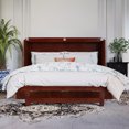 thumbnail image 3 of Northfield Lit Escamotable Moderne en Bois Massif Format Grand avec Matelas, Noyer, 3 of 20