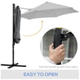 thumbnail image 4 of Outsunny Parasol de Patio Offset 8,5 Pi Rotation 360° Cantilever Parasol, 4 of 10