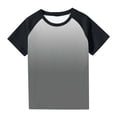 thumbnail image 2 of Plebaso T-Shirts de Mode pour Enfants Unisexe T-Shirts à Dégradé Col Rond Garçons Filles T-Shirts d'Été Hauts, 2 of 7