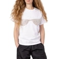 thumbnail image 1 of Gupgi T-Shirts Blancs pour Femmes Soutien-Gorge Imprimé Manches Courtes Col Rond Tee Ample Tops d'Été Décontractés, 1 of 5