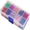 thumbnail image 3 of CHUANK 100pcs 10 Color Crackle Glass Beads 10mm Handcrafted Lampwork Round Crystal Beads Bulk, 3 of 9