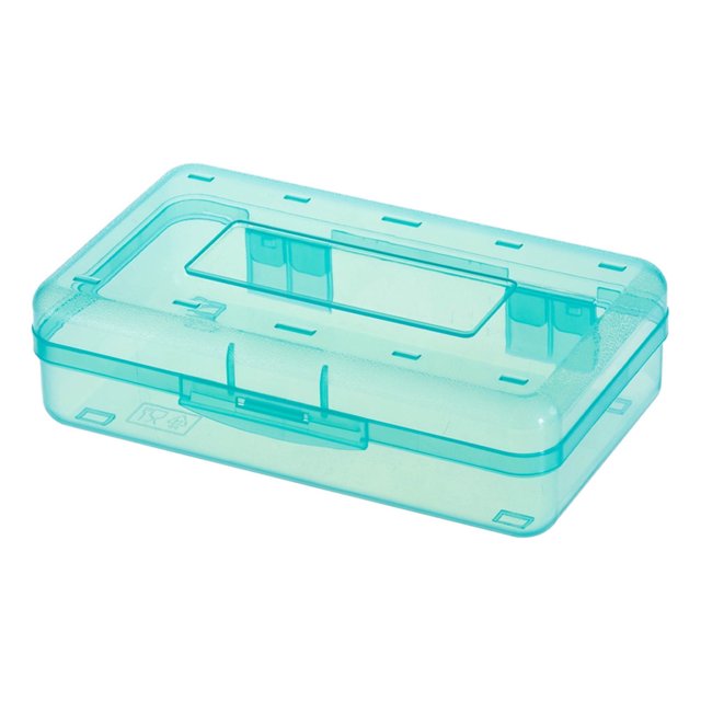 karymi Plastic Pencil Box Large Capacity Pencil Boxes Clear Boxes With Snap-tight Lid Stackable Design And Stylish Office Supplies Storage Organizer Box Clearance