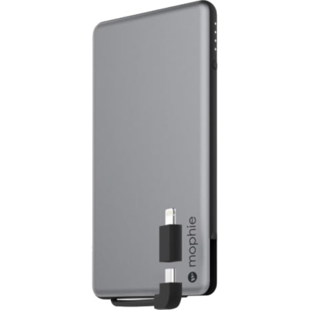 Mophie powerstation Plus Mini - External Battery with Built in cables for Smartphones - Space Gray
