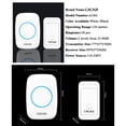 thumbnail image 4 of CACAZI Waterproof Wireless Doorbell Smart Remote Door Bell Chime Battery Self-powered Transmitter Doorbell, 4 of 9