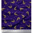 thumbnail image 1 of Soimoi Velvet Fabric Circle,Dot & Prawns Ocean Print Fabric by Yard 58 Inch Wide, 1 of 3