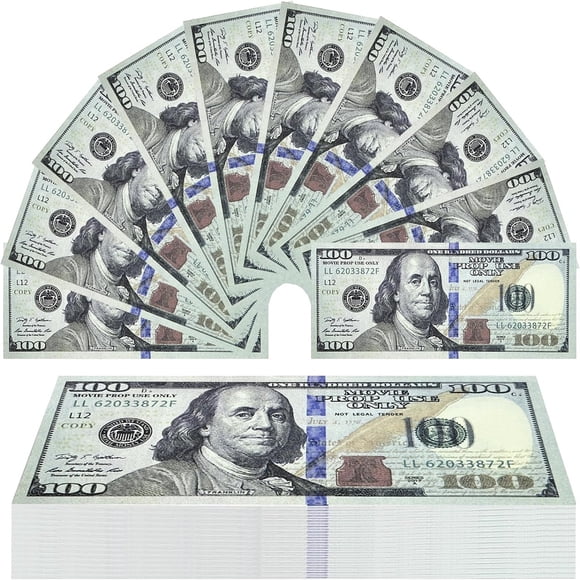 Jindong 100 Piece Set of 100$ PropMovie Props Real and Fun Toys