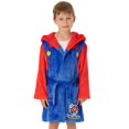 thumbnail image 2 of Nintendo Super Mario Boys Blue Hooded Bathrobe, 2 of 7