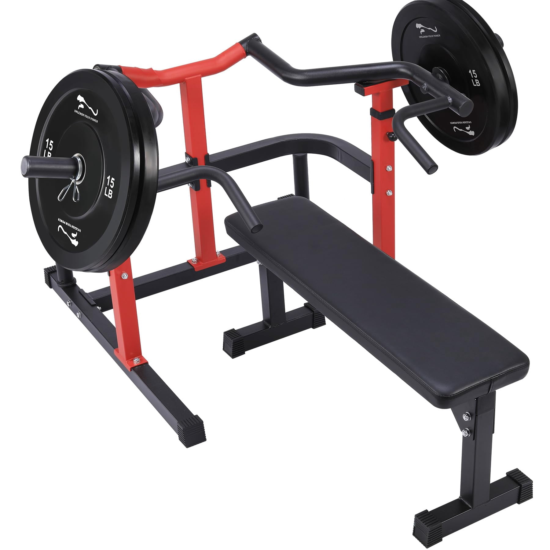 AKDSteel Chest Press Machine With Adjustable Flat Bench, Versatile ...