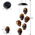 thumbnail image 4 of Solar Wind Chimes Light Outdoor Wind Chime Light LED Colour Changing Lamp Head Bone Wind Light Halloween Garden Decor Skull, 4 of 9