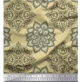 thumbnail image 1 of Soimoi Modal Satin Fabric Floral Mandala Decor Fabric Printed Yard 42 Inch Wide, 1 of 3