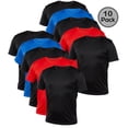 thumbnail image 1 of Blank Activewear Lot de 10 T-Shirts pour Hommes, Tissu de Performance à Séchage Rapide, 1 of 4