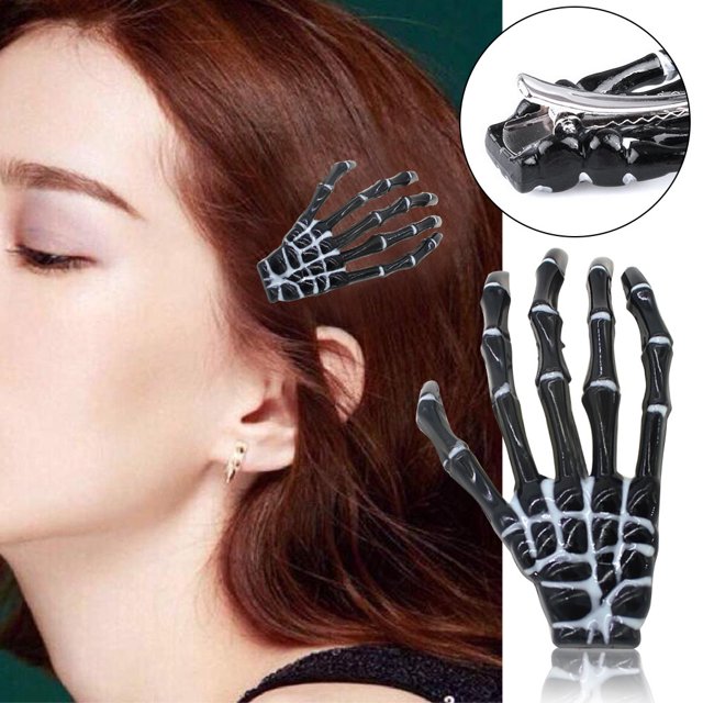 Héliisoer Accessoires pour Cheveux Pince à Cheveux Main Squelette Halloween Pinces à Cheveux