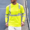 thumbnail image 1 of Men's Construction Breathable Absorbent Quick T Shirt Dry Outdoor Construction Tooling Reflective Strip T Shirt Shirt And Shirt Set Men T Shirts for Shirt Packs Medium Tall T Shirts for Men Mens T, 1 of 3