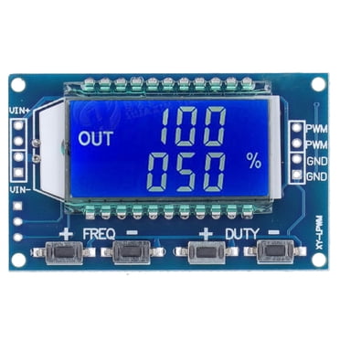 Adjustable PWM Signal Generator Module with LCD Display - 1Hz-150KHz Frequency Range, 0-100% Duty Cycle, 4 Auto-Switching Ranges, Serial Port Control, 3.3-30V Voltage, Power-Off Parameter Saving for