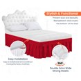 thumbnail image 3 of SGI Bedding 10 Inch Wrap Around Bed Skirt | Microfiber Bed Skirt | Fade Resistant, Wrinkle Free, Anti-static, Decorative, Extra Storage Space, Clutter-Free | California King, Blood Red, 3 of 6