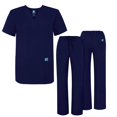 thumbnail image 1 of Adar Mens Medical Scrubs Set Medical Uniforms - Roomy Fit (30 Colors), 1 of 7