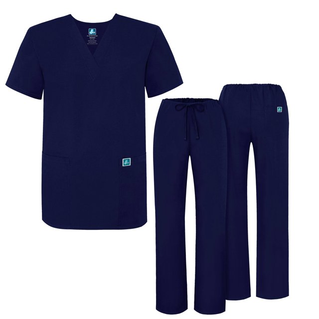 Adar Mens Medical Scrubs Set Medical Uniforms - Roomy Fit (30 Colors)