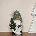 thumbnail image 2 of Temps de vacances 11" décoration Gnome résine de Noël, vert, 1 compte, 2 of 5