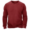 thumbnail image 1 of vdgthytj Plush Sweatshirt for Men Fall Comfy Warm Long Sleeve Crewneck Pullover Thick Padded Solid Color Tops, 1 of 7