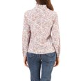 thumbnail image 3 of Unique Bargains Chemise Décontractée à Manches Longues à Col Montant Imprimé Floral pour Femmes, 3 of 6