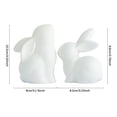thumbnail image 2 of Tumotour Ceramic Rabbits Living Room Decoration Ornaments Study TV Cabinet Bookcase, 2 of 6