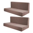 thumbnail image 3 of funtasica 4 Pieces Camper Cushion Covers Camper Cushion Slipcovers Soft RV Seat Covers Light Coffee, 3 of 9
