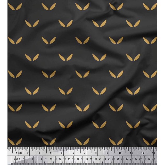 Soimoi Gray Silk Fabric Brush Stroke Abstract Decor Fabric Printed Yard 42 Inch Wide