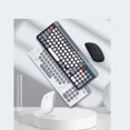 thumbnail image 3 of 2.4G  Keyboard Mouse Set, Compact Desktop Gaming Keyboard And Mouse, Retro Keyboard With Round Keycaps Small Mouse For PC Laptop For, 3 of 8