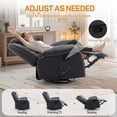 thumbnail image 4 of Korser Oversized Swivel Rocker Recliner Chair for Adults Faux Leather for Living Room,Black, 4 of 7