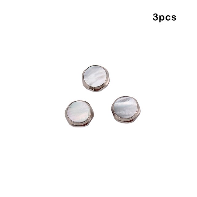 3 Pieces Trumpet Button Replacement Universal Repair Component Small Metal Music Playing Fingers Keys Brass Instrument Component Type 4
