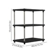 thumbnail image 3 of 3-Tier Storage Shelf Unit Heavy Duty Plastic Organizer Rack for Kitchen Bathroom Pantry Laundry Room, Black, 55 x 42 x 21 cm, No-Tools Assembly, 3 of 6