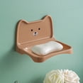 thumbnail image 4 of Lovely Small Bear Soap Box Wall Mounted Toilet Soap Rack No Water Accumulation And Drainage Soap Box Detachable Structure, 4 of 6