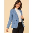 thumbnail image 4 of INSPIRE CHIC Veste en Denim Décontractée pour Femme à Revers, Manches Longues, avec Poches, 4 of 6