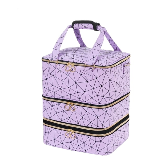 Nail Polish Organizer Bag with Detachable Lamp Base Large Capacity Storage for Salon and Home Manicure Tools Travel Carrying