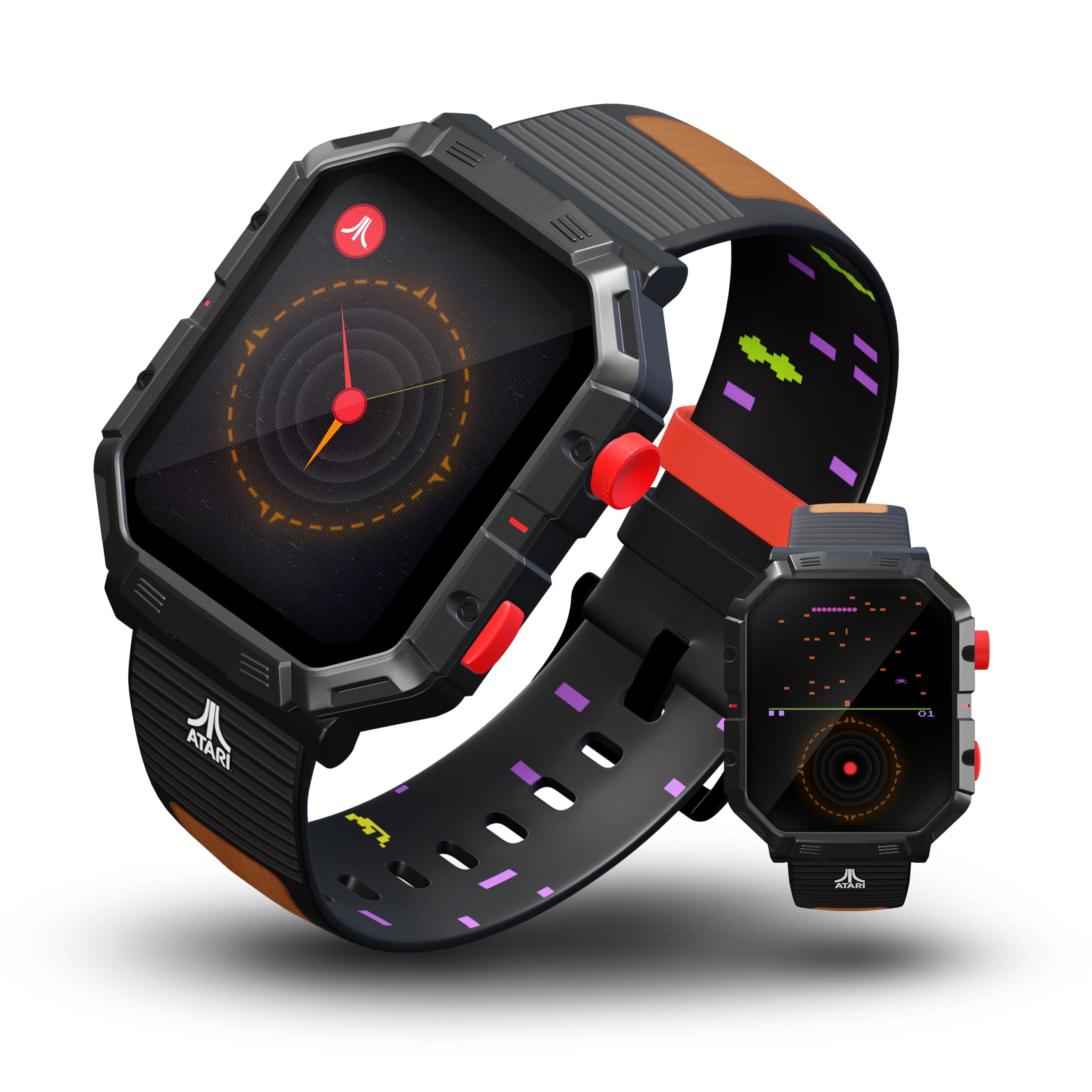 Atari 2600™ My Play Watch – Retro Gaming Smartwatch with Selective Tech, Non-Connected, Built-in Centipede™, Pong™, Missile Command™, Super Breakout™, Fitness Tracker