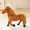 Brown, variant on White Horse Brown Horse Simulated Horse Doll Toy, Premium Handcrafted Plush Animal Figure Sofa Decoration, 32x26cm Cute Christmas Gift for Kids Home Decor with Floral Accents, Black