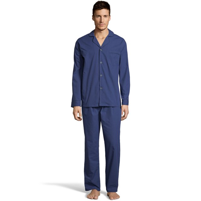 Hanes Pyjama Tissé pour Hommes, G, Marine
