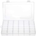 thumbnail image 1 of Estbridg Plastic Organizer Bead Storage Box with Compartments Containers with Movable Dividers for Small Earring Jewelry Craft Sewing Supplies  36 Grid  1 Pack, 1 of 7