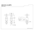 thumbnail image 2 of Kingston Brass Heritage Twin Handle Basin Faucet Set, 2 of 2