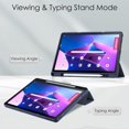 thumbnail image 4 of KOMI Tablet PC Case Case Compatible with Lenovo Tab M10 Plus (Gen 3 2022) 10.6"Tablet Case, TPU Slim Cover Auto Wake/Sleep Smart Case with Clear Transparent Back Shell Back tablet protection Dark Blue, 4 of 5