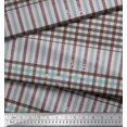 thumbnail image 3 of Soimoi Cotton Voile Fabric Window Pane Check Print Fabric by The Yard 42 Inch Wide, 3 of 3