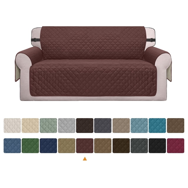 Housse de Sofa Réversible Lavable à la Machine, Housse de Canapé Résistante à l'Eau, Housse Antidérapante Protectrice pour Meubles pour Chiens, Enfants, Animaux