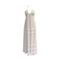 thumbnail image 2 of Gupgi Robe Longue à Dos Nu pour Femme Sans Manches à Col en V à Volants Froncée Fluide Robe d'Été à Nouer Dos Nu Robes de Plage, 2 of 8
